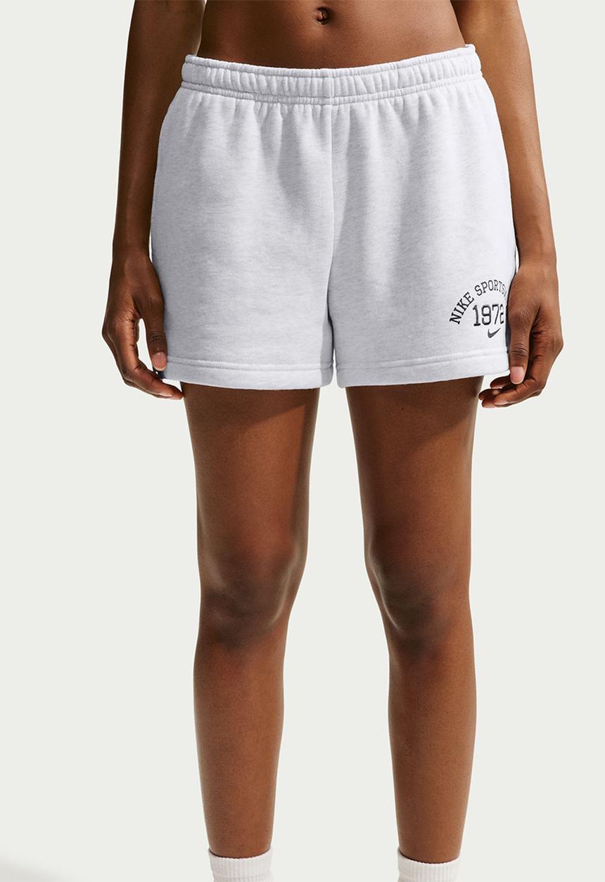 Nike - W Nk Stdo Flc Std 4 Shrt Cls - Birch Heather