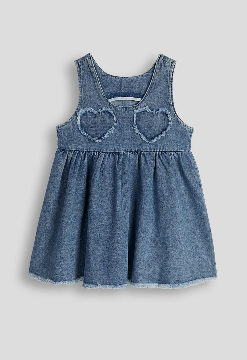 Pop Candy - Frayed heart bodice dress - blue