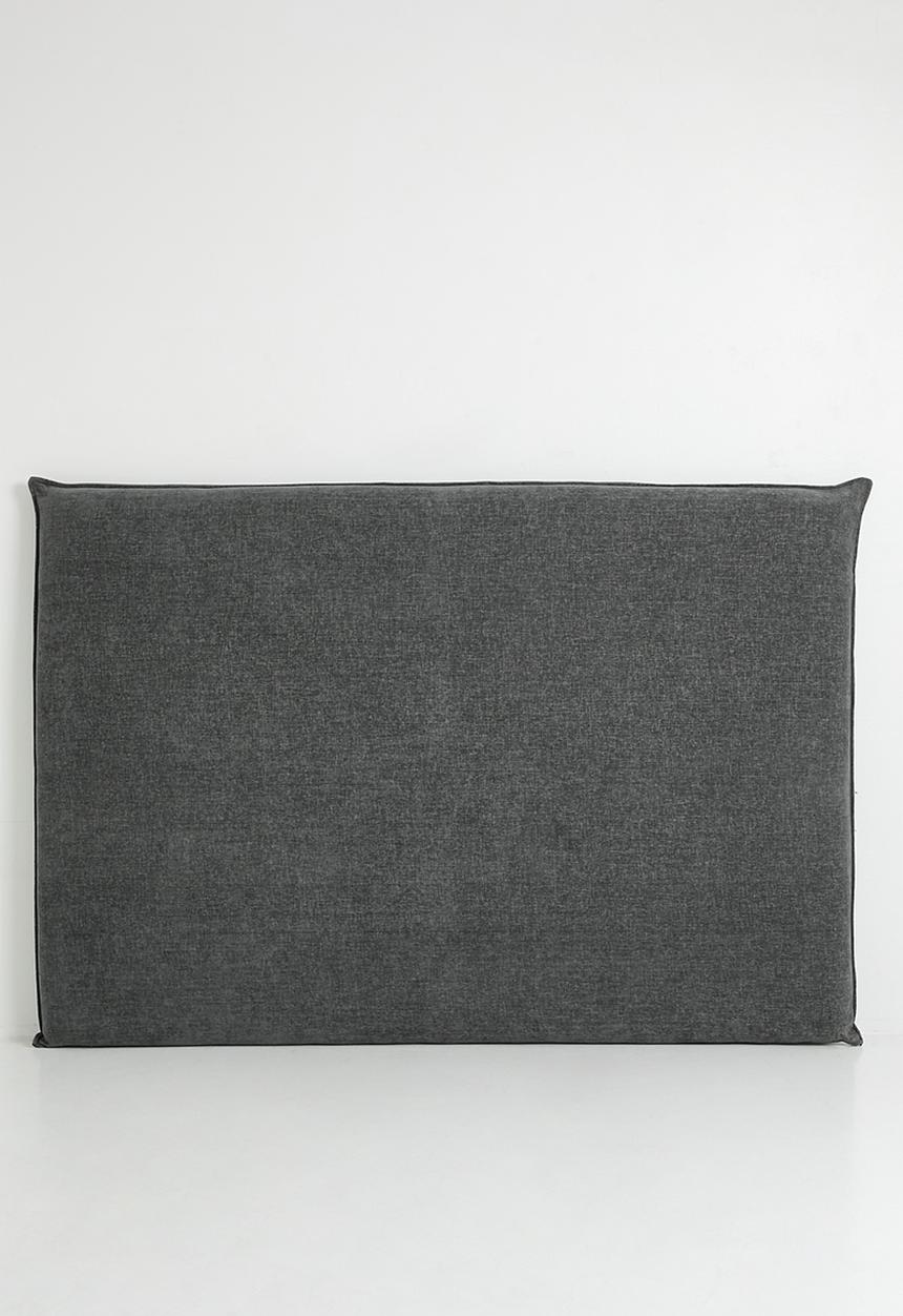 Sixth Floor - Sabie Slip Cover Headboard Plush Linen - Charcoal