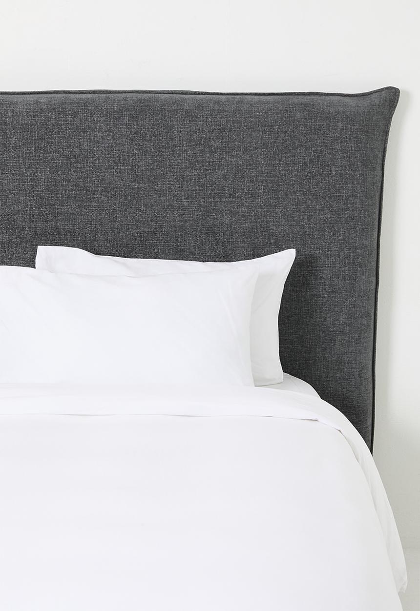 Sixth Floor - Sabie Slip Cover Headboard Plush Linen - Charcoal