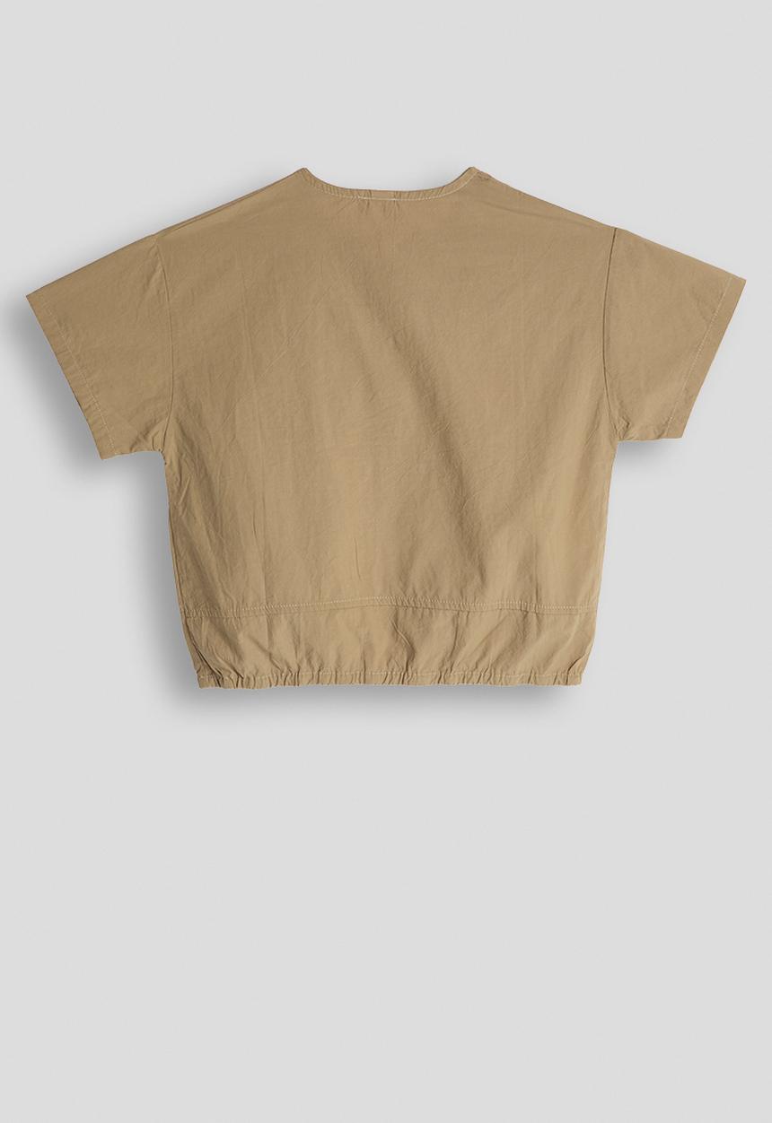 Pop Candy - Henley-style shirt - khaki brown