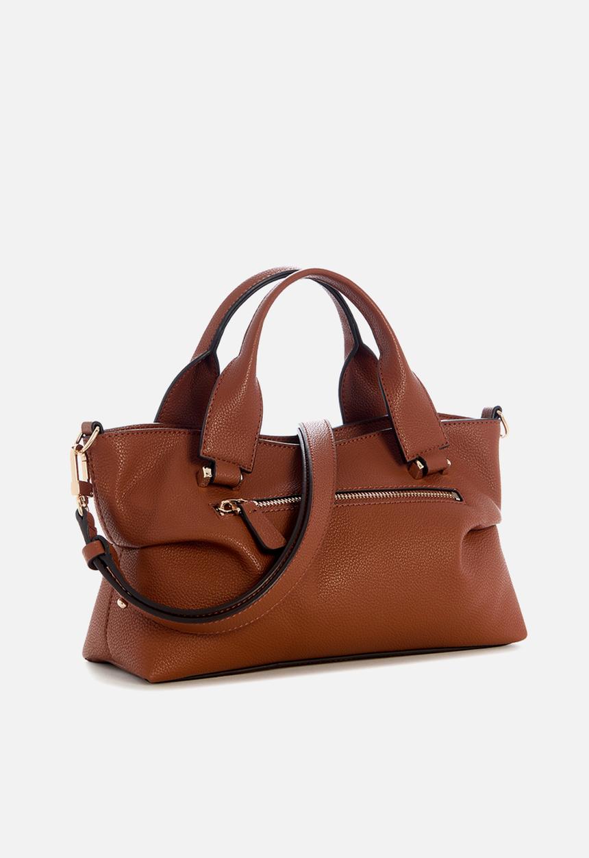 GUESS - Suzy Mini 3 Comp Satchel - Cognac