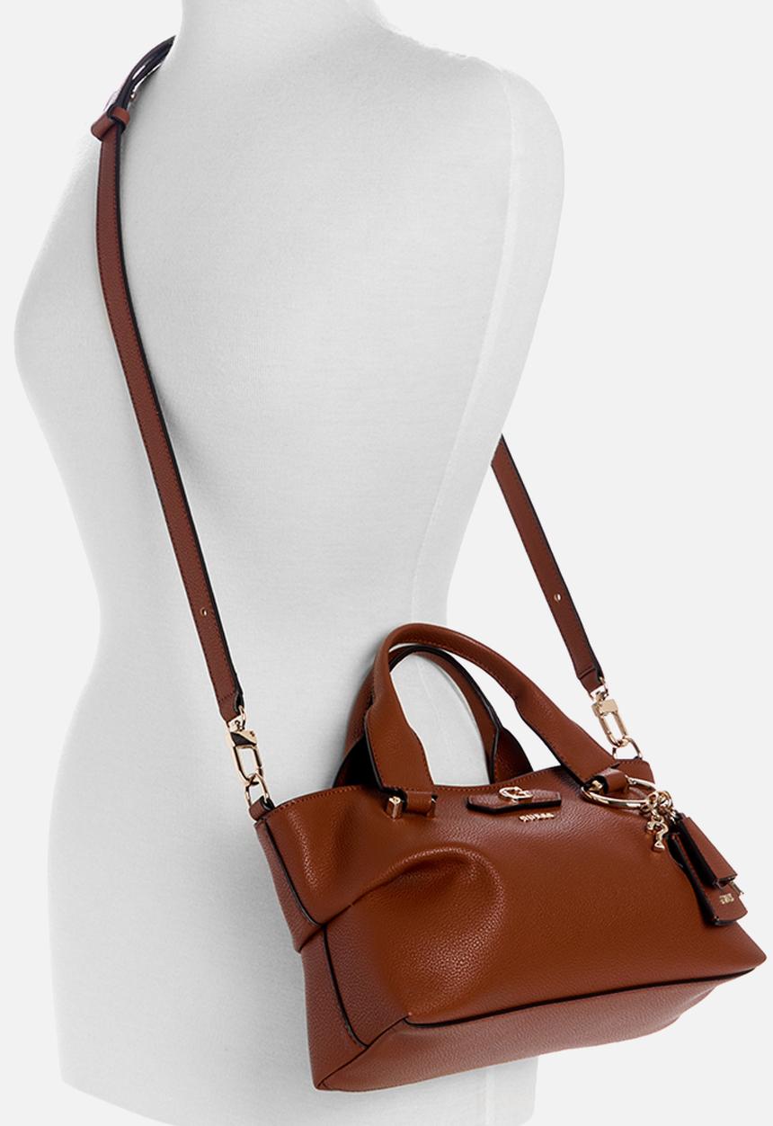 GUESS - Suzy Mini 3 Comp Satchel - Cognac