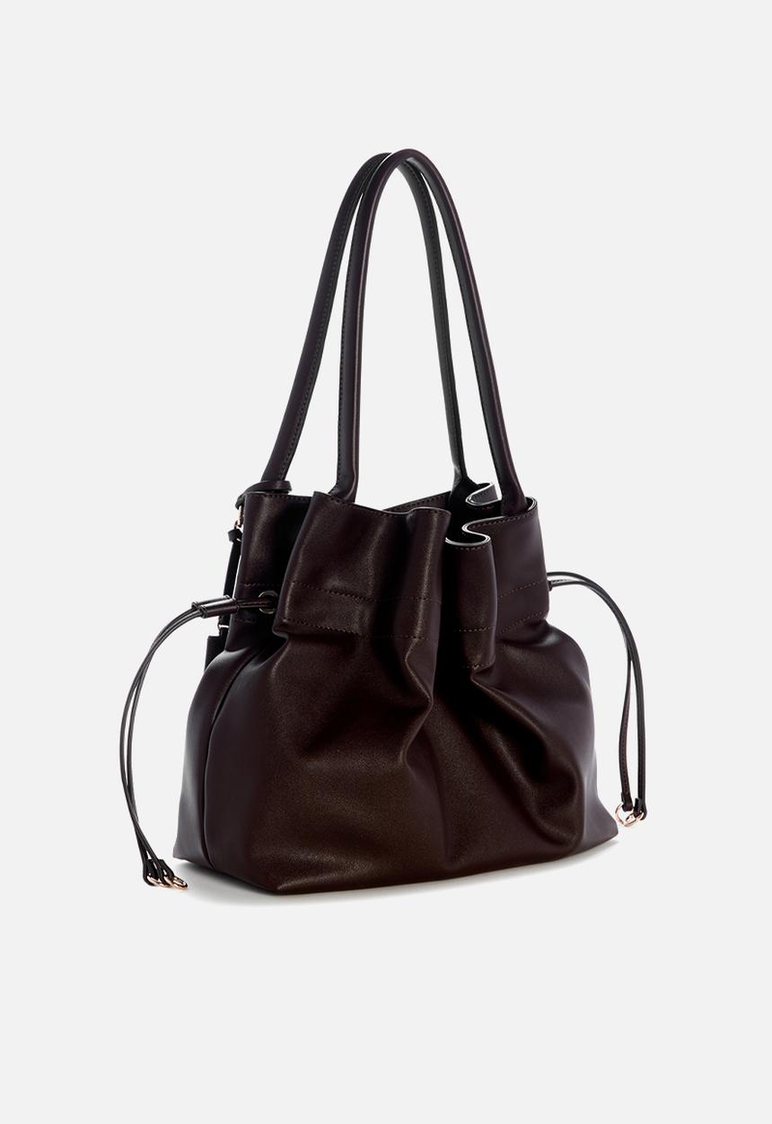 GUESS - Karima Drawstring Tote -Brown