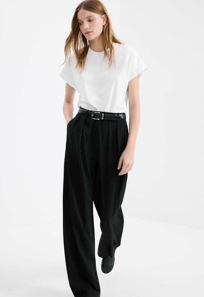 MANGO - T-shirts evilla - white
