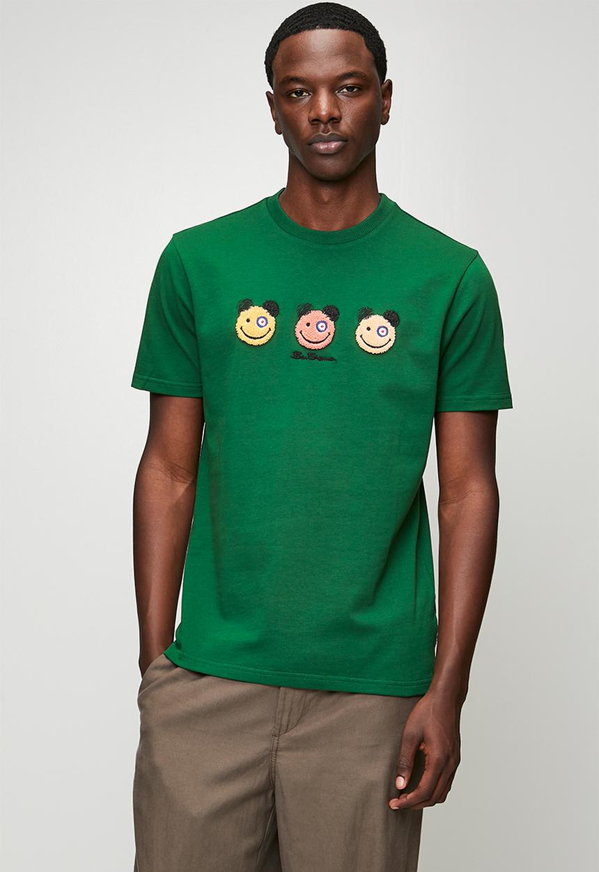 Ben Sherman - Happy Bears Chenille Applique 260Gsm - Forest Green