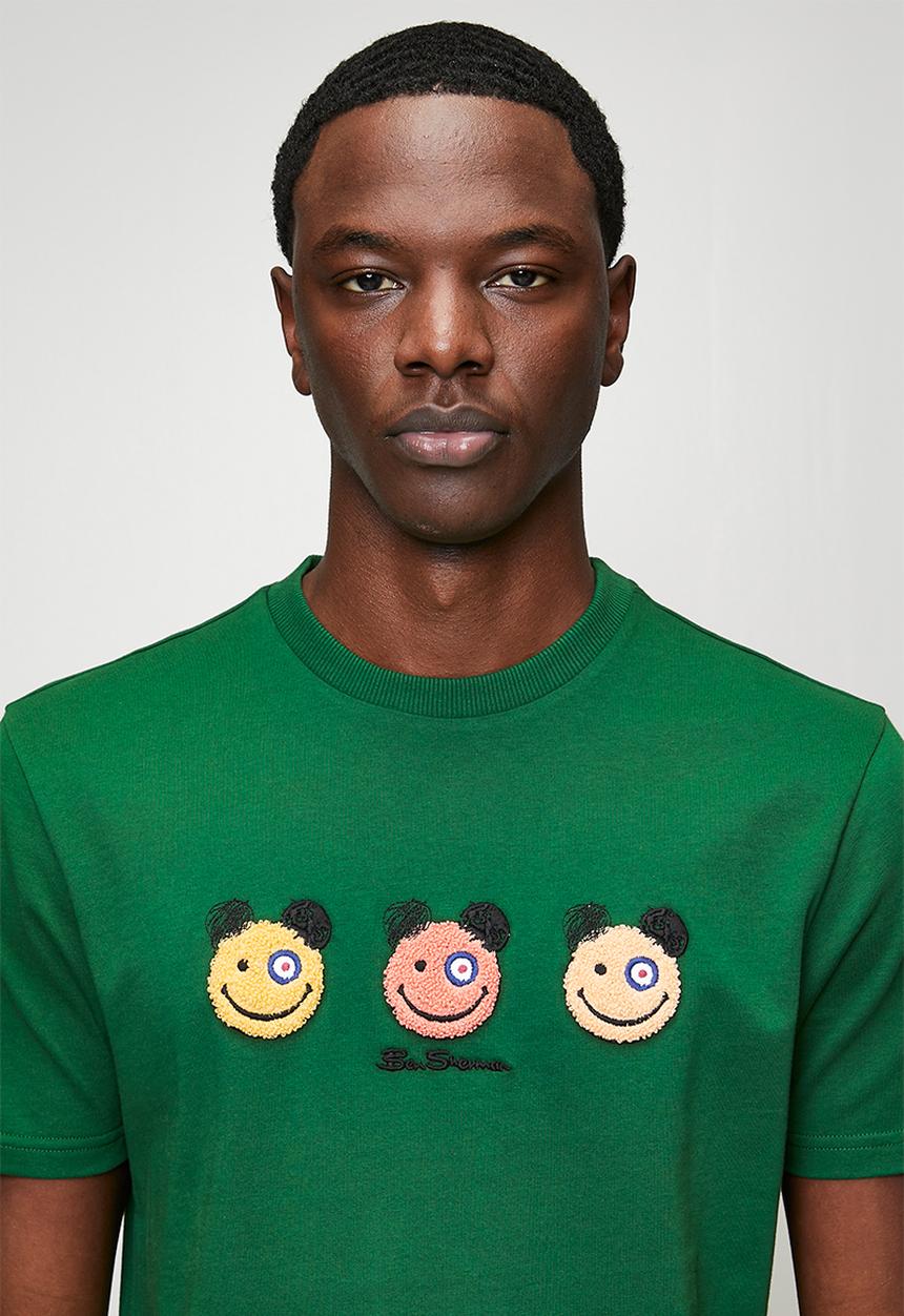 Ben Sherman - Happy Bears Chenille Applique 260Gsm - Forest Green