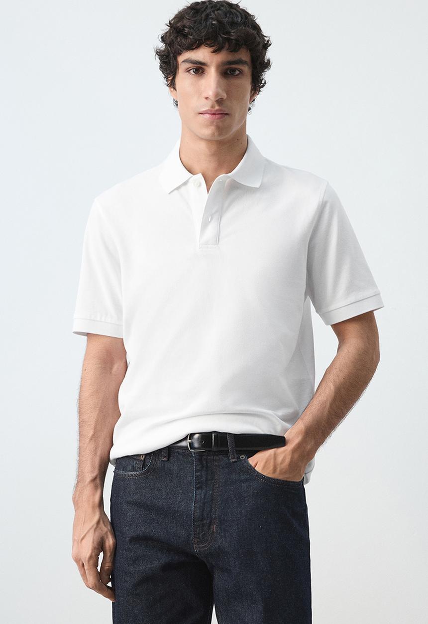 MANGO - Poloshirt Rea - White