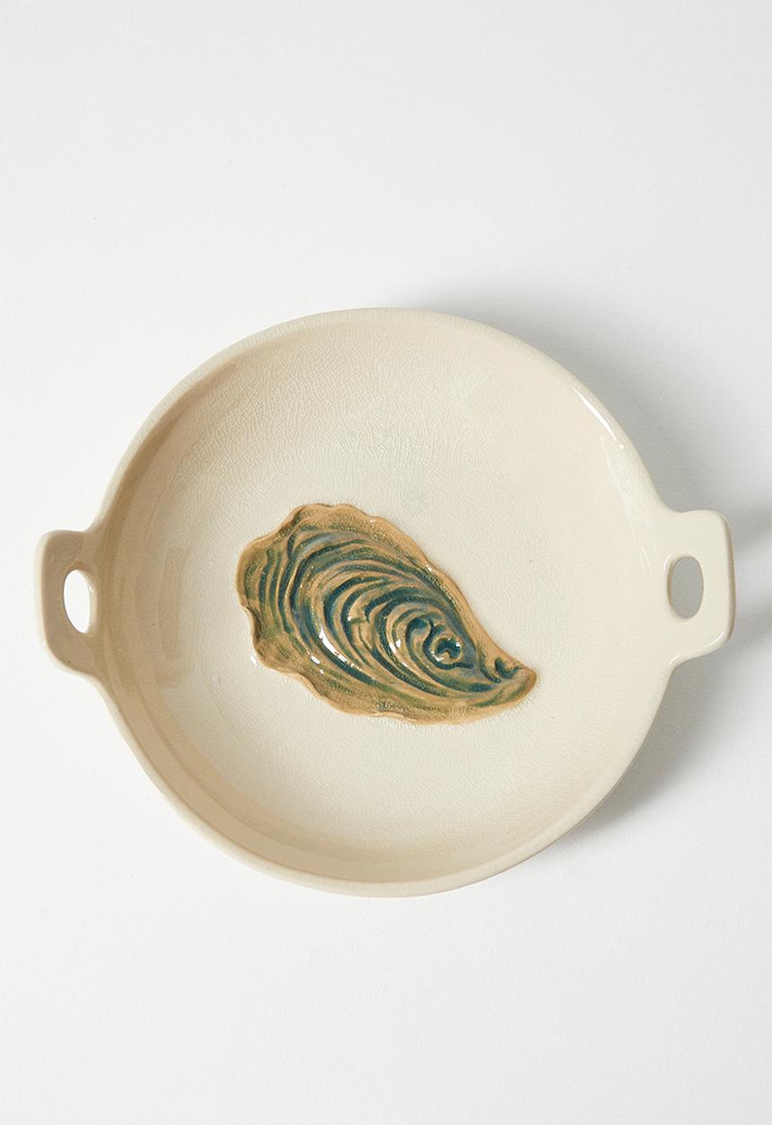 Sixth Floor - Stoneware Oyster Bowl - Natural