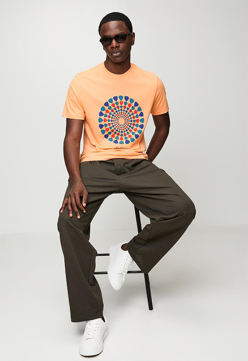 Ben Sherman - Plectrum Target Tee Shirt - Coral Sand