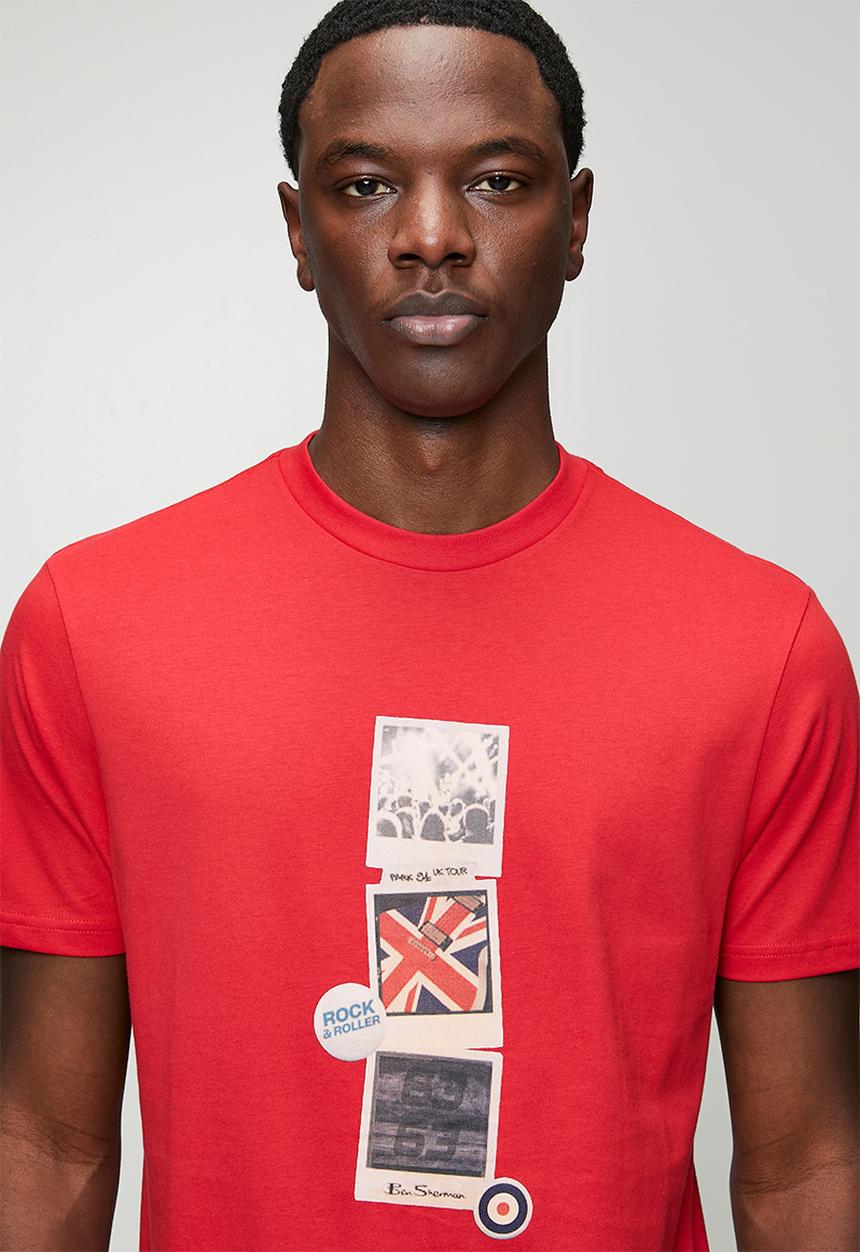 Ben Sherman - Brit Pop Throwback Tee Shirt - Red