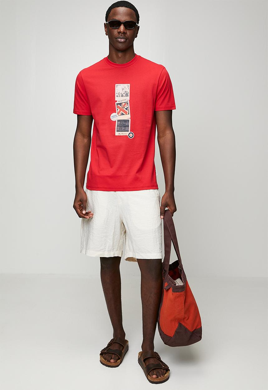 Ben Sherman - Brit Pop Throwback Tee Shirt - Red
