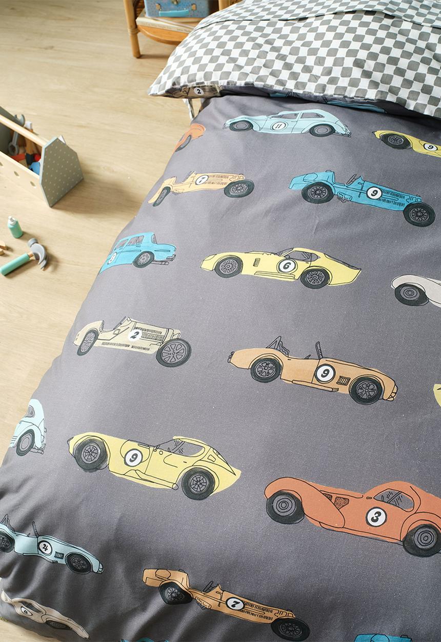 Linen House - Racecar Riot Duvet Cover Set - Grey