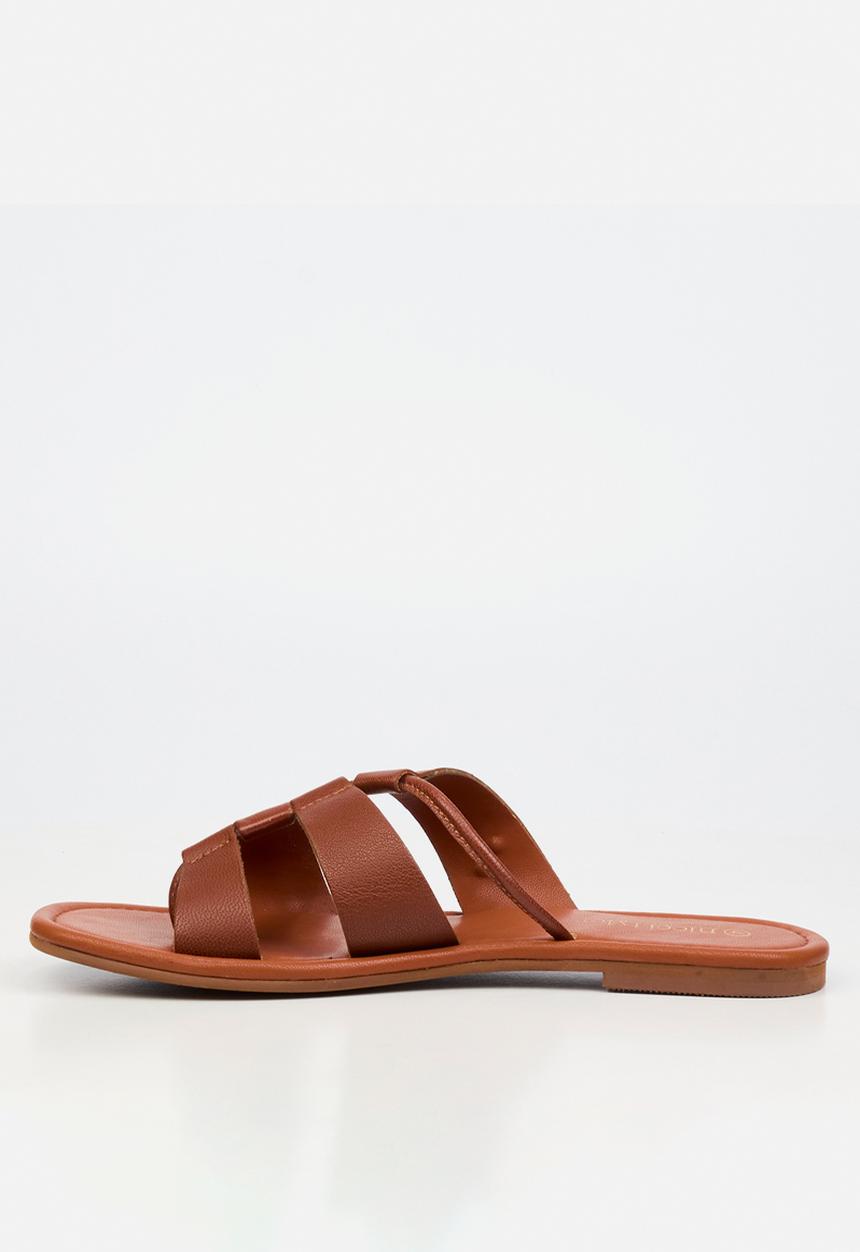 Nicci Tyler - Amalfi 1 Leather Slide Sandal - Tan