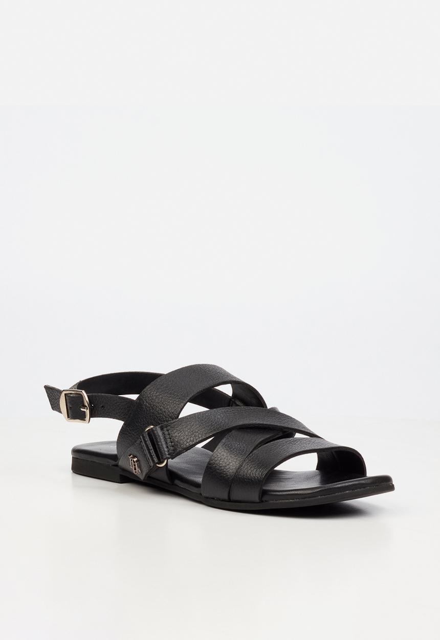 Nicci Tyler - Perla 1 Leather Slingback Sandal - Black