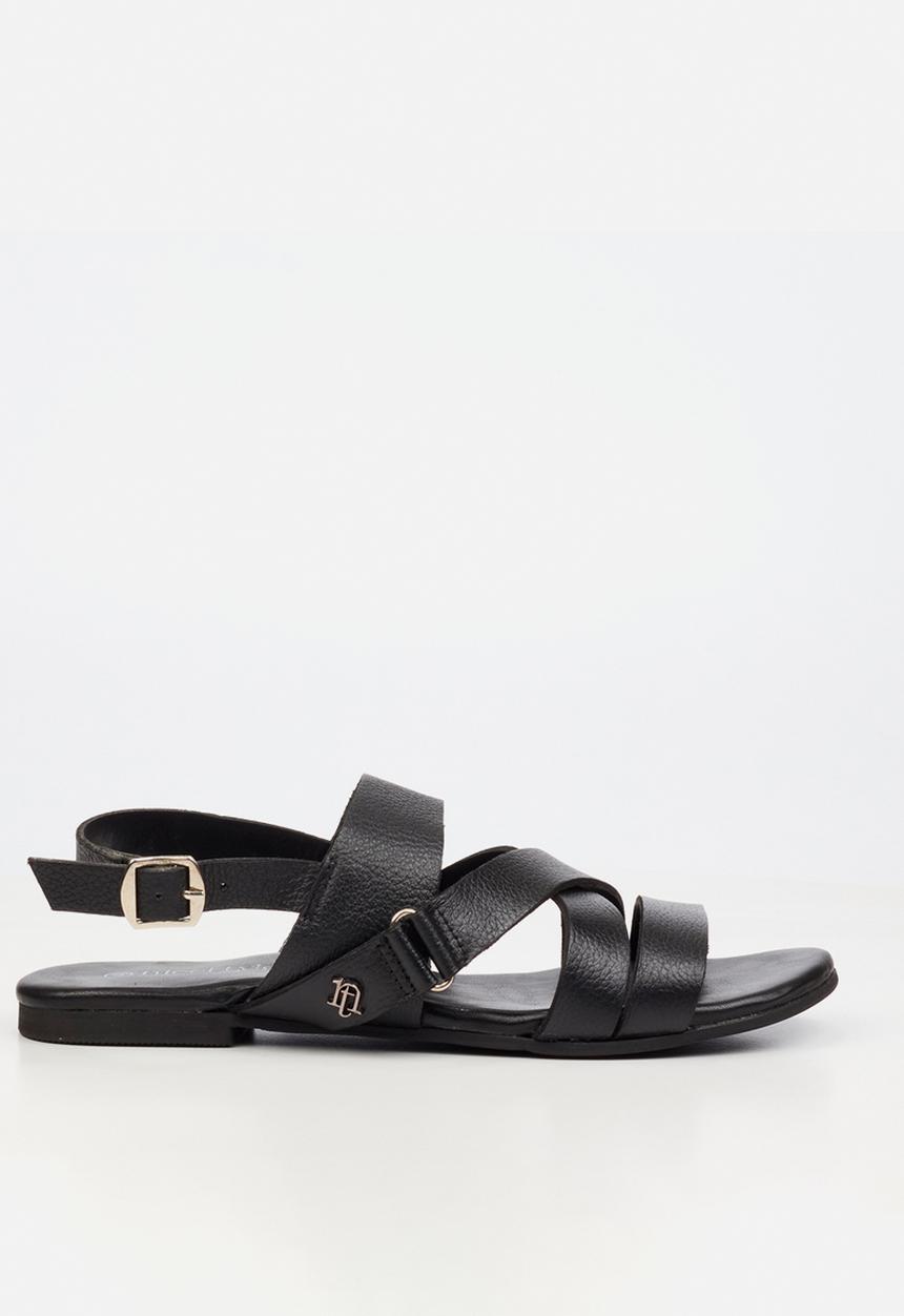 Nicci Tyler - Perla 1 Leather Slingback Sandal - Black