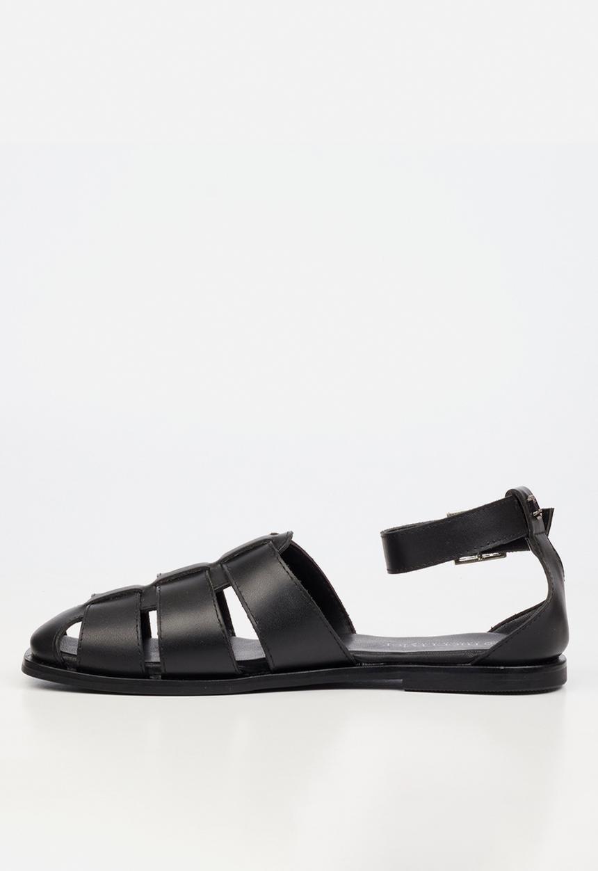 Nicci Tyler - Silvia 1 Leather Fisherman - Black
