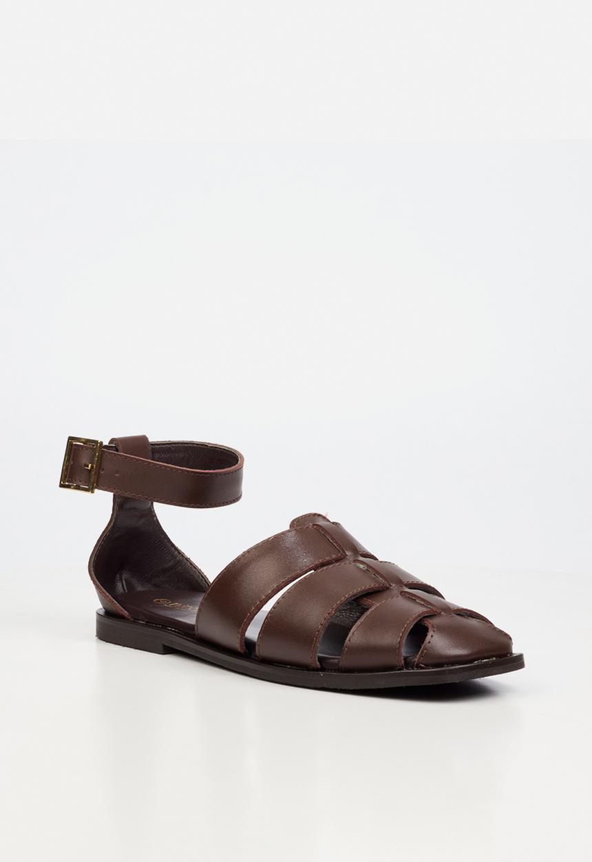 Nicci Tyler - Silvia 1 Leather Fisherman - Chocolate