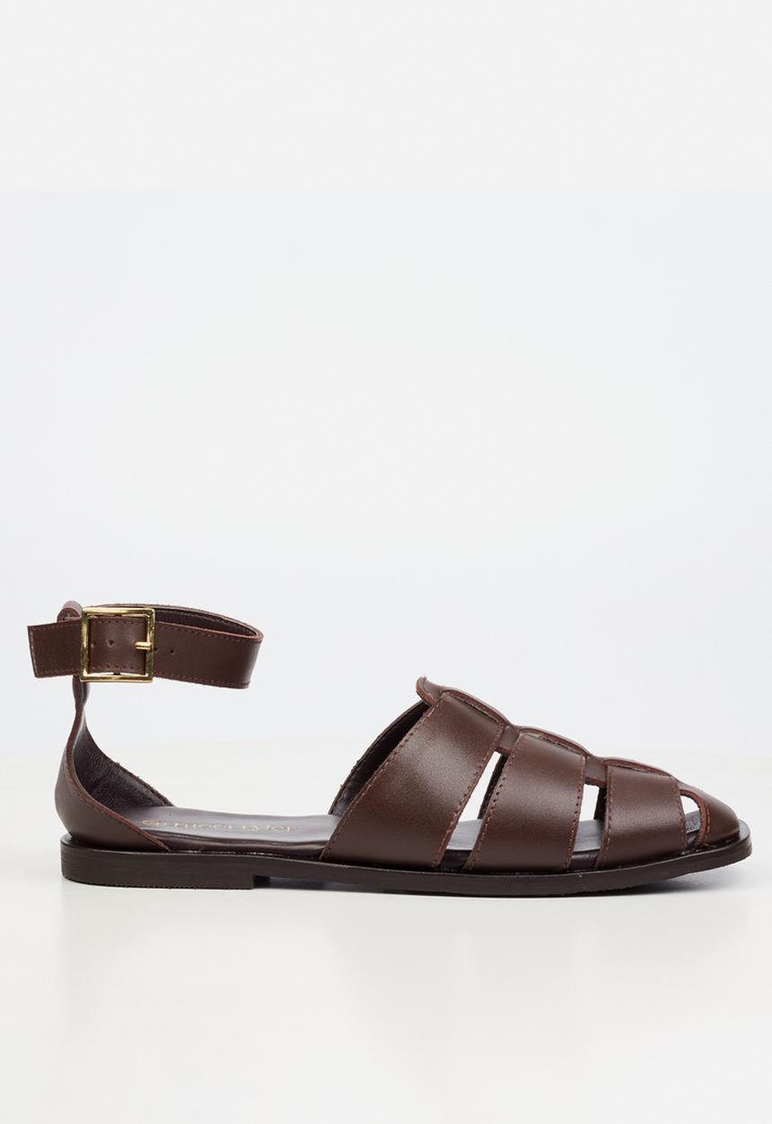 Nicci Tyler - Silvia 1 Leather Fisherman - Chocolate