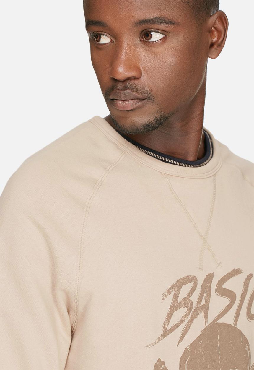 basicthread - Graphic pullover crew sweat