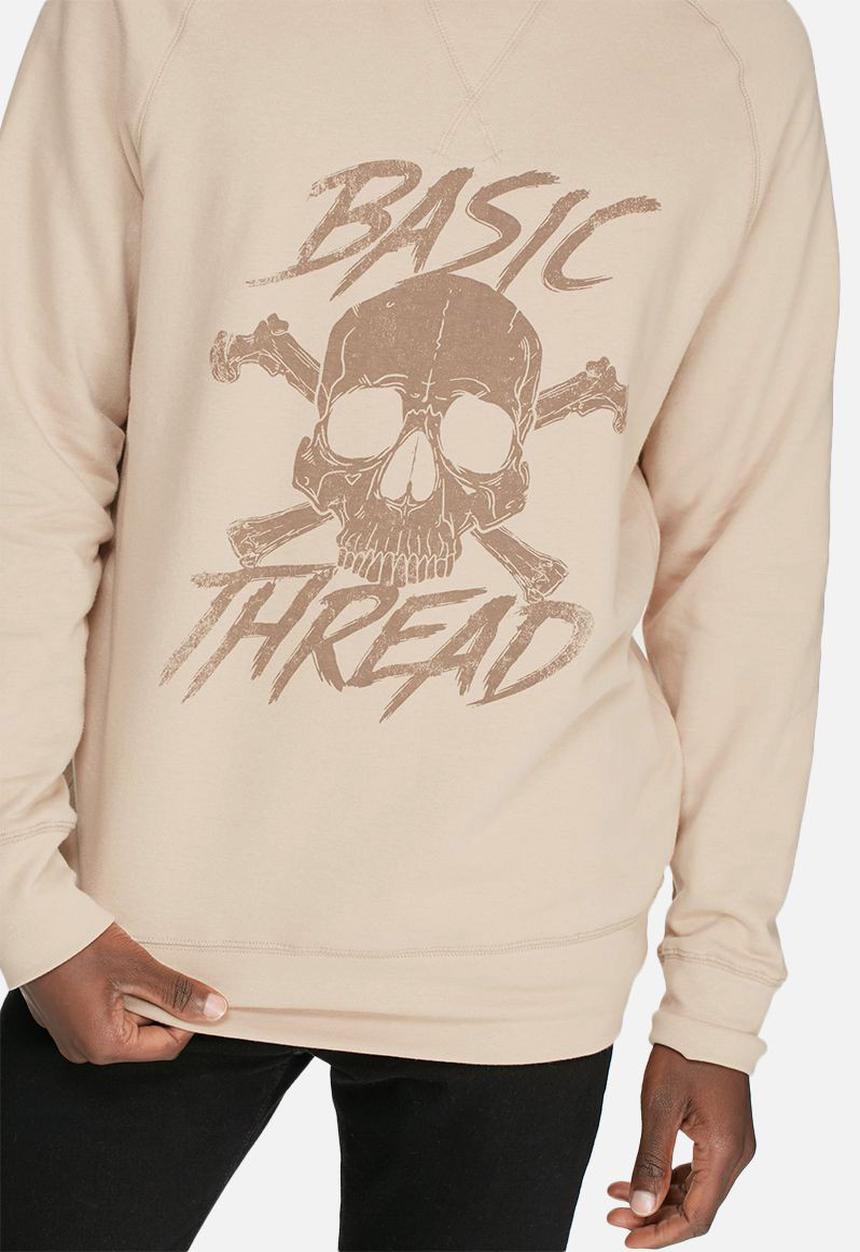 basicthread - Graphic pullover crew sweat
