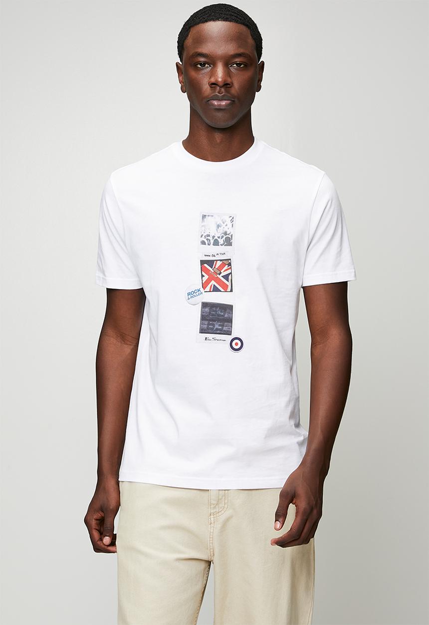 Ben Sherman - Brit Pop Throwback Tee Shirt - White