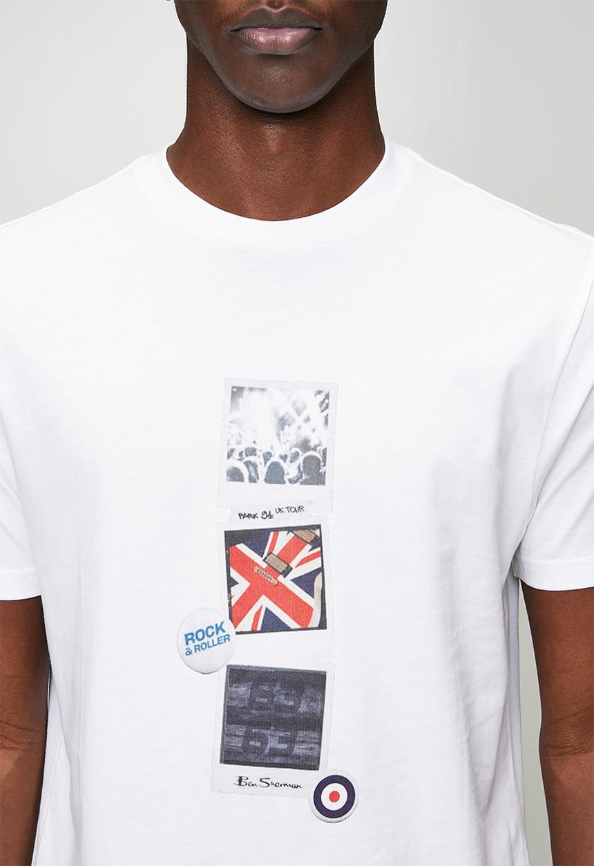 Ben Sherman - Brit Pop Throwback Tee Shirt - White