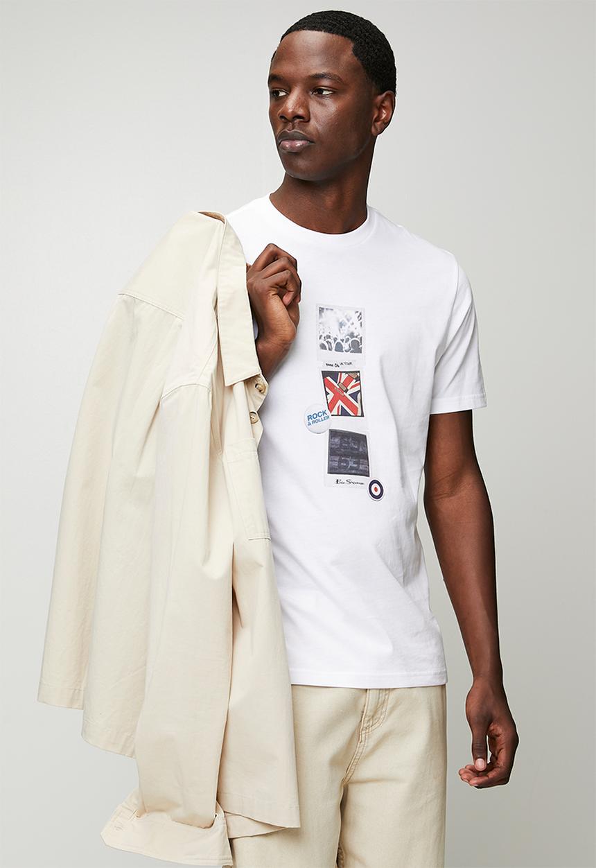 Ben Sherman - Brit Pop Throwback Tee Shirt - White