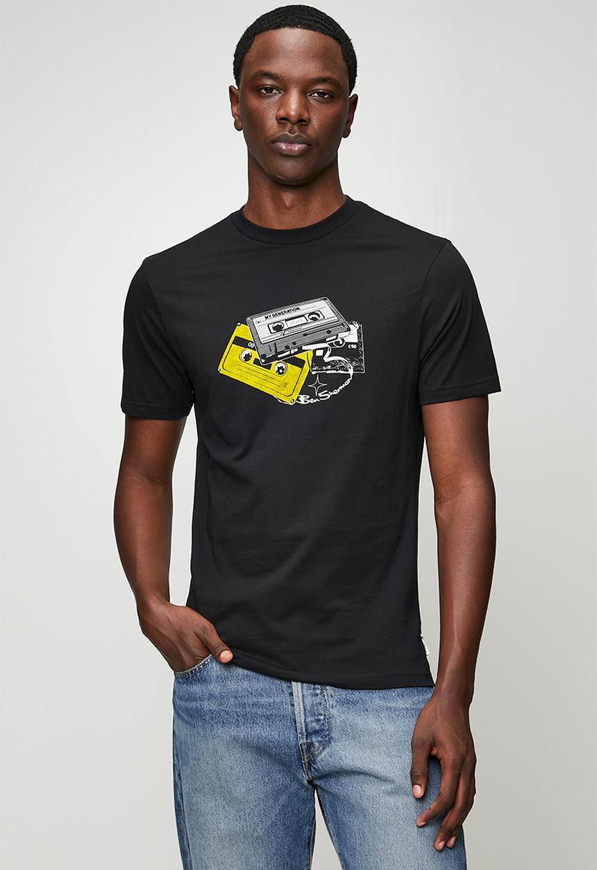 Ben Sherman - Cassette Stack Tee Shirt - Black
