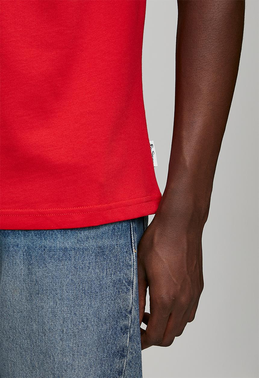 Ben Sherman - Brit Trio Bulldog Tee Shirt 260Gsm  - Red