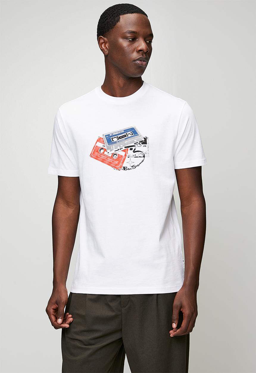 Ben Sherman - Cassette Stack Tee Shirt - White