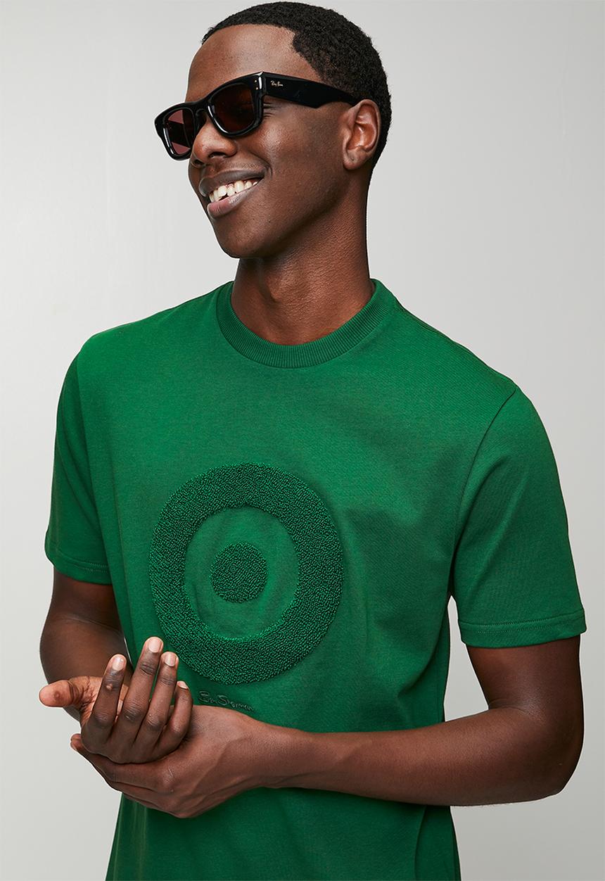 Ben Sherman - Target Towelling Tee Shirt 260Gsm - Forest Green