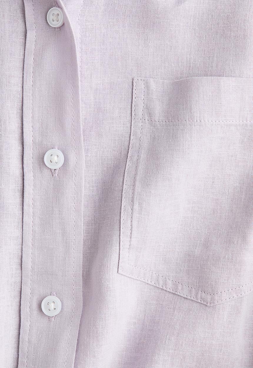 H&M - Linen-blend shirt - light purple