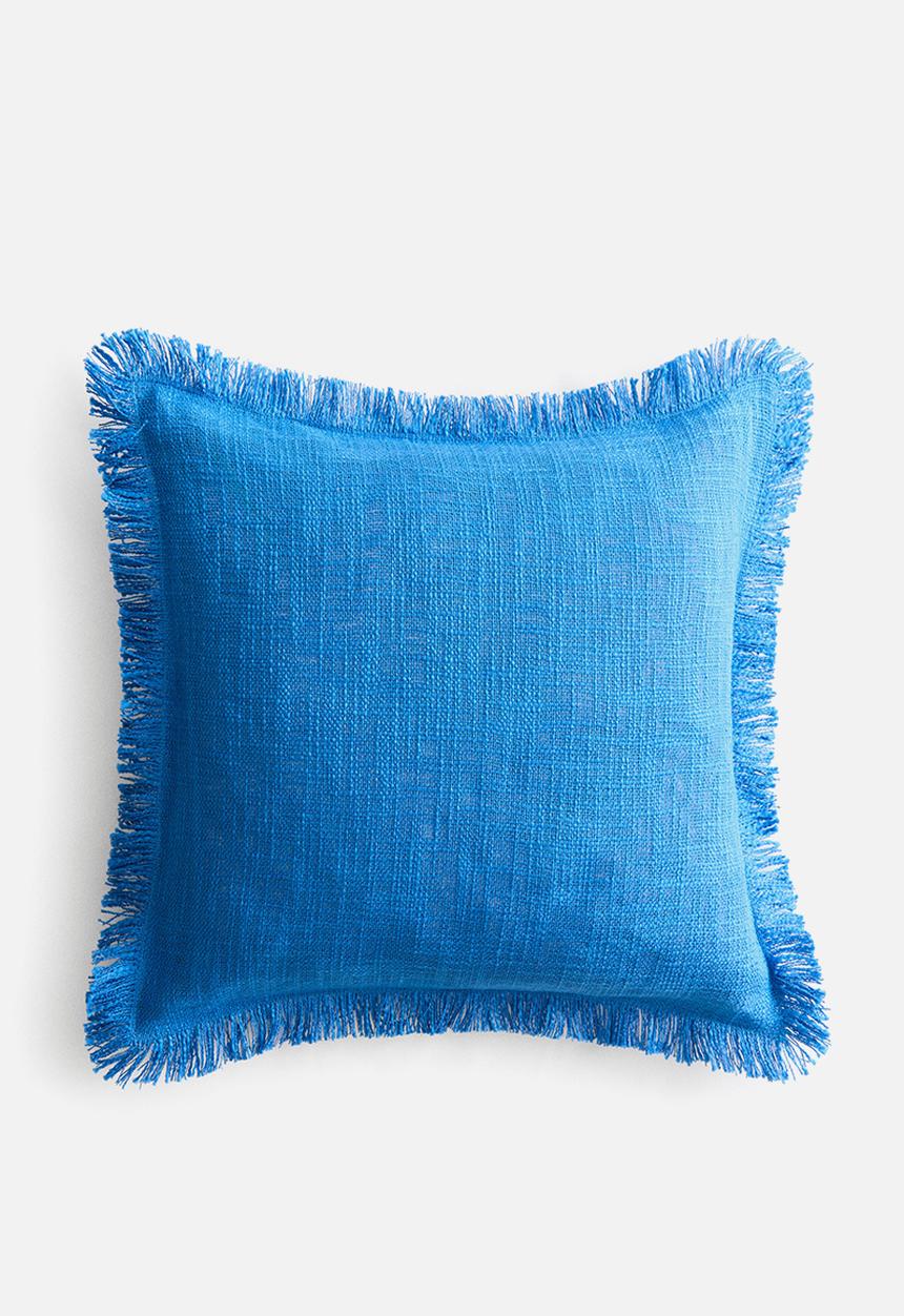 H&M - Slub weave cushion cover - bright blue