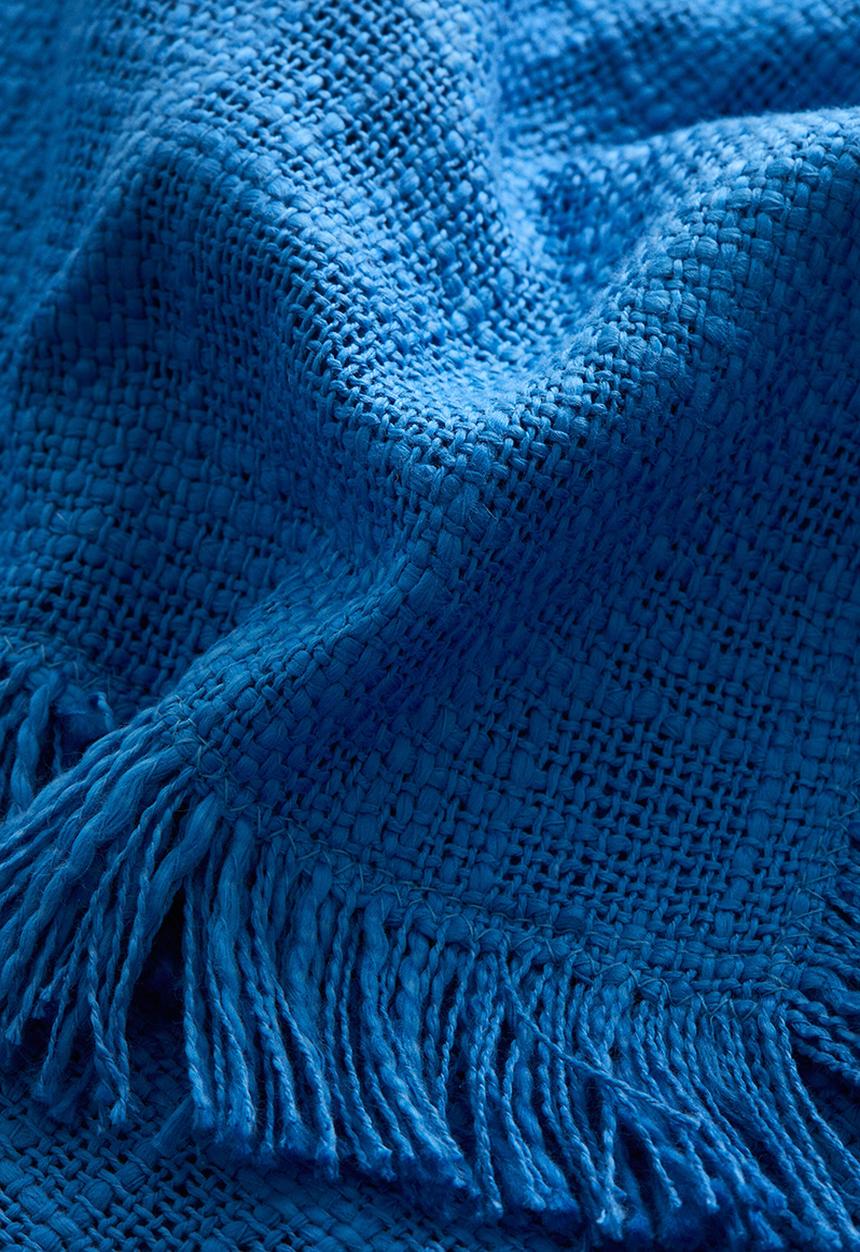 H&M - Slub weave cushion cover - bright blue