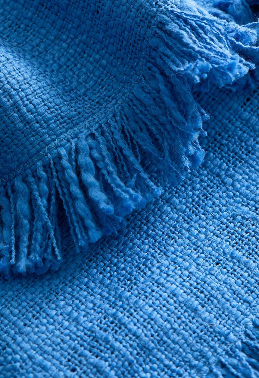 H&M - Slub weave cushion cover - bright blue