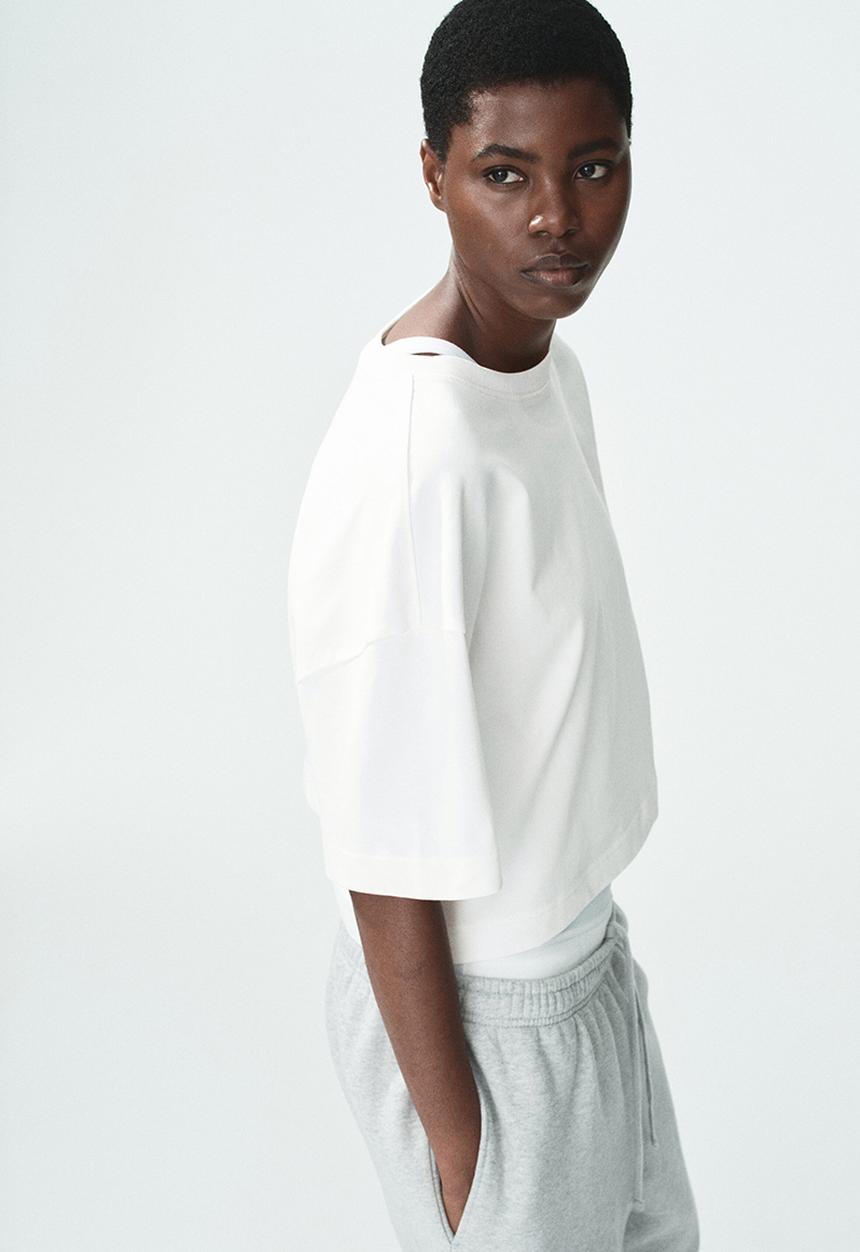 H&M - Boxy T-shirt - white