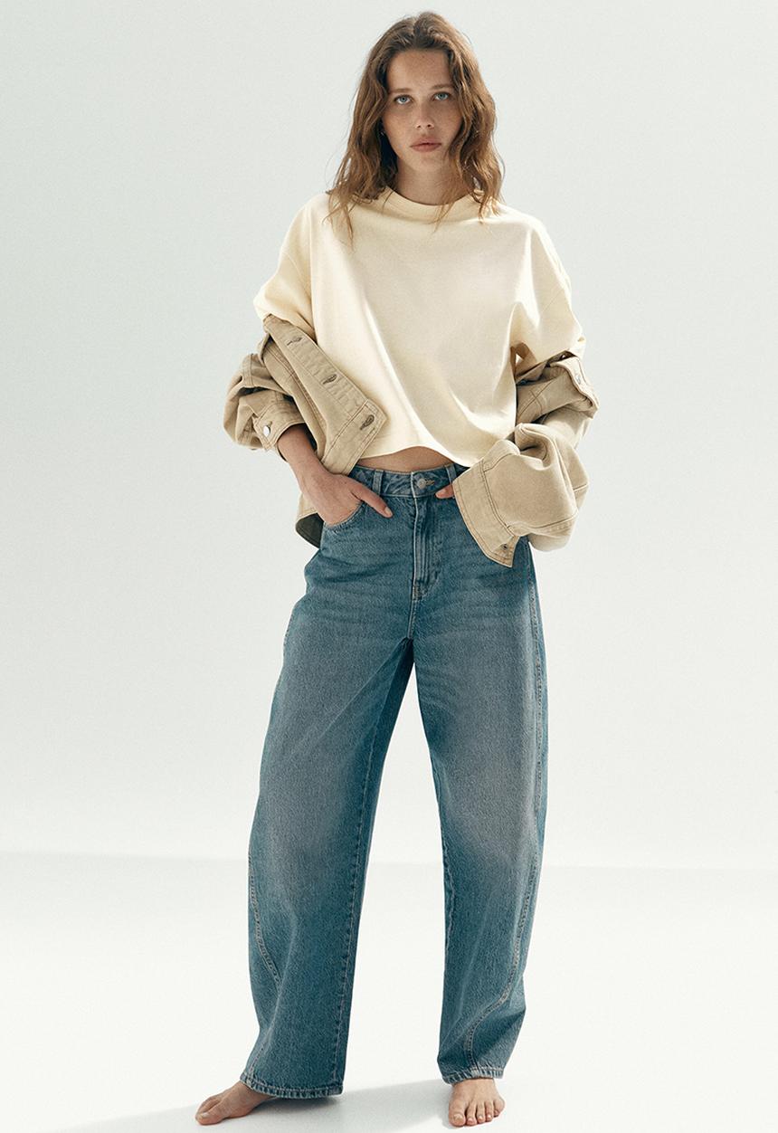 H&M - Boxy t-shirt - pale yellow