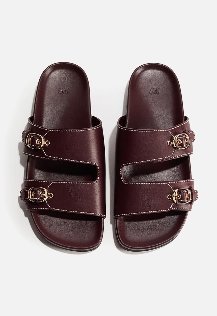 H&M - Sandals - burgundy