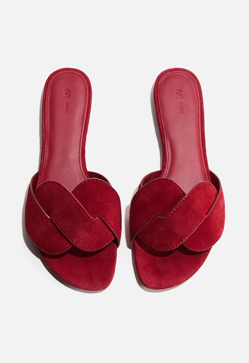 H&M - Leather sandals - red