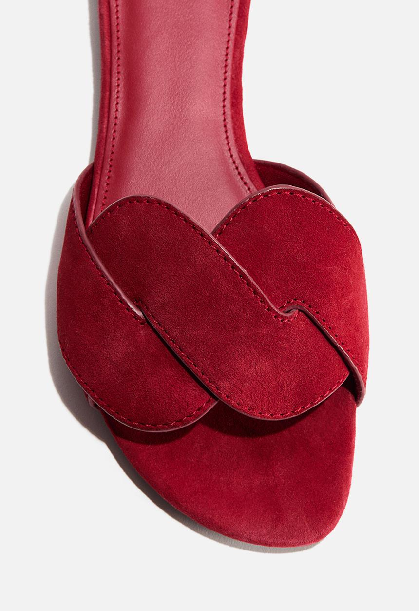 H&M - Leather sandals - red
