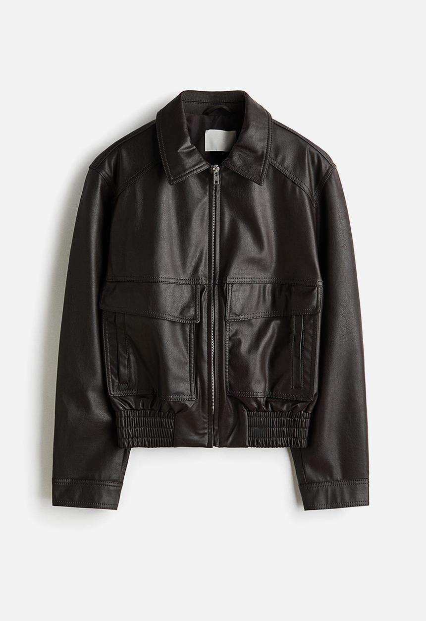 H&M - Coated jacket - dark brown