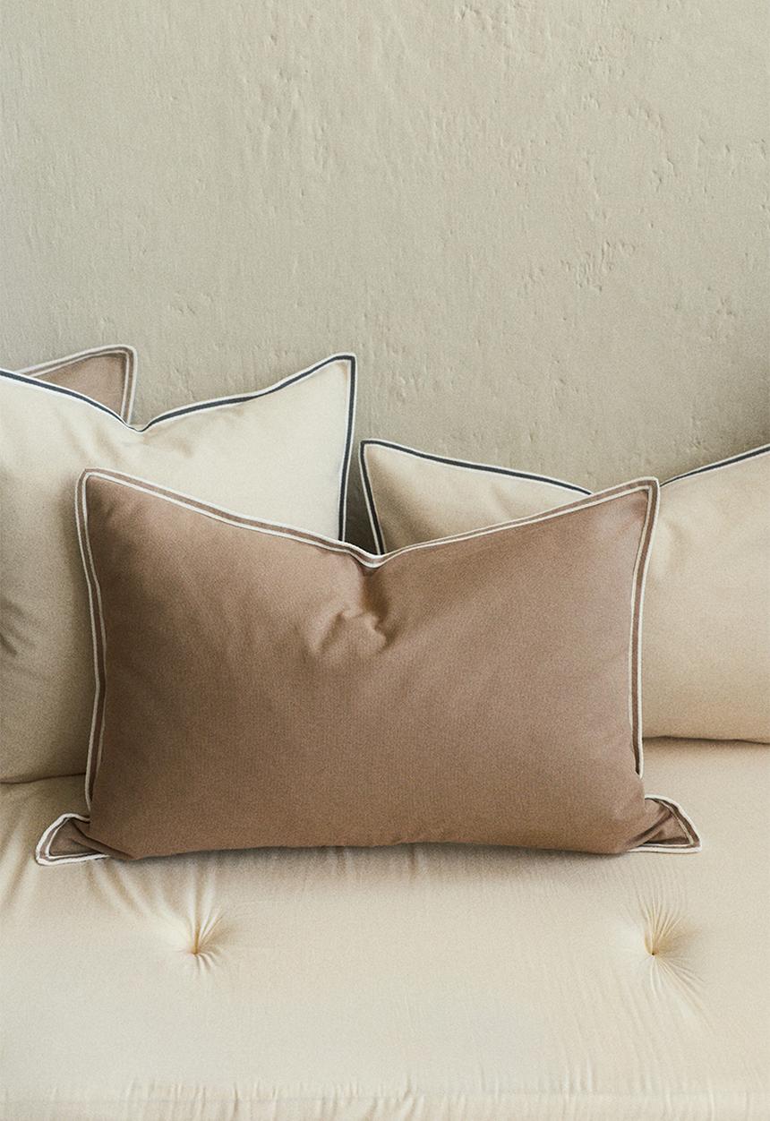 H&M - Cotton canvas cushion cover - beige