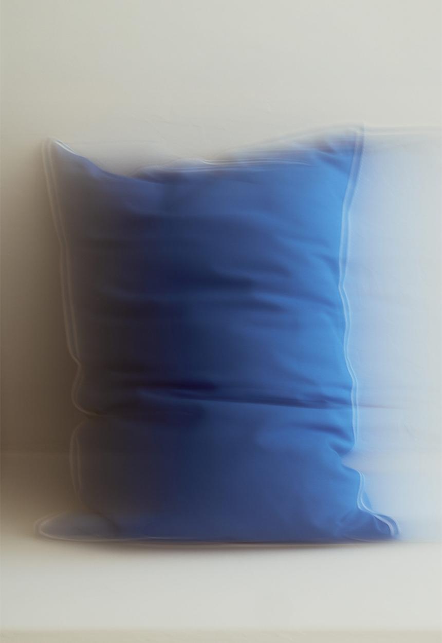 H&M - Cotton canvas cushion cover - bright blue