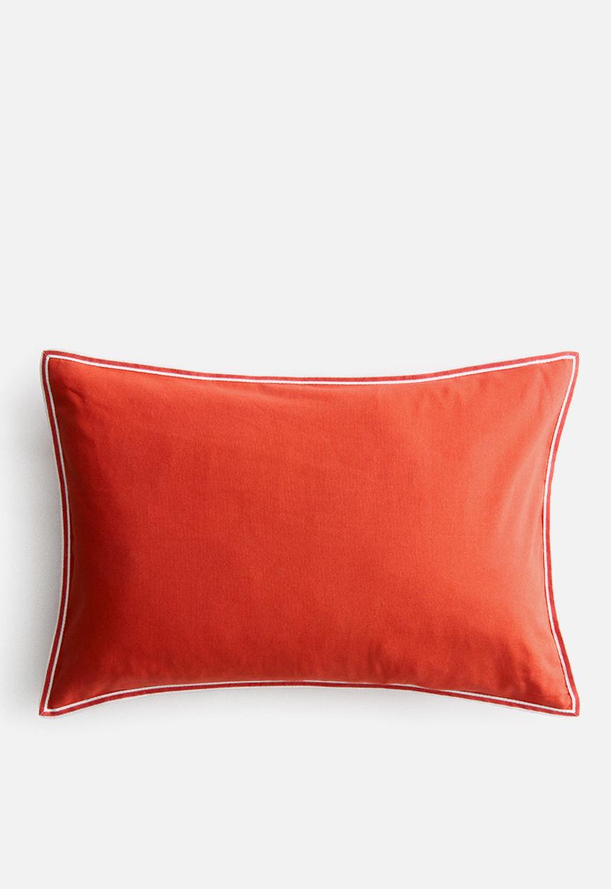 H&M - Cotton canvas cushion cover - bright red