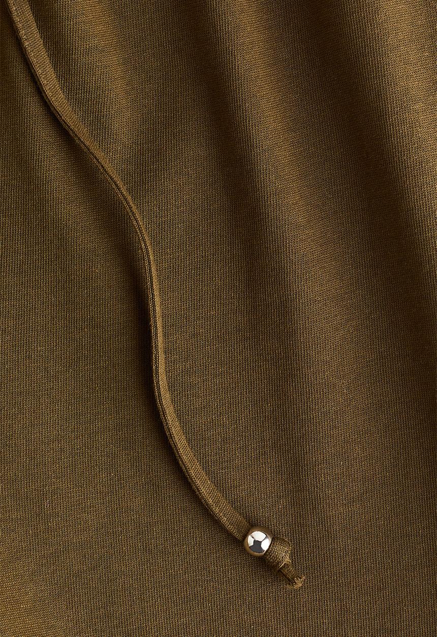 H&M - Cotton drawstring trousers - dark khaki green
