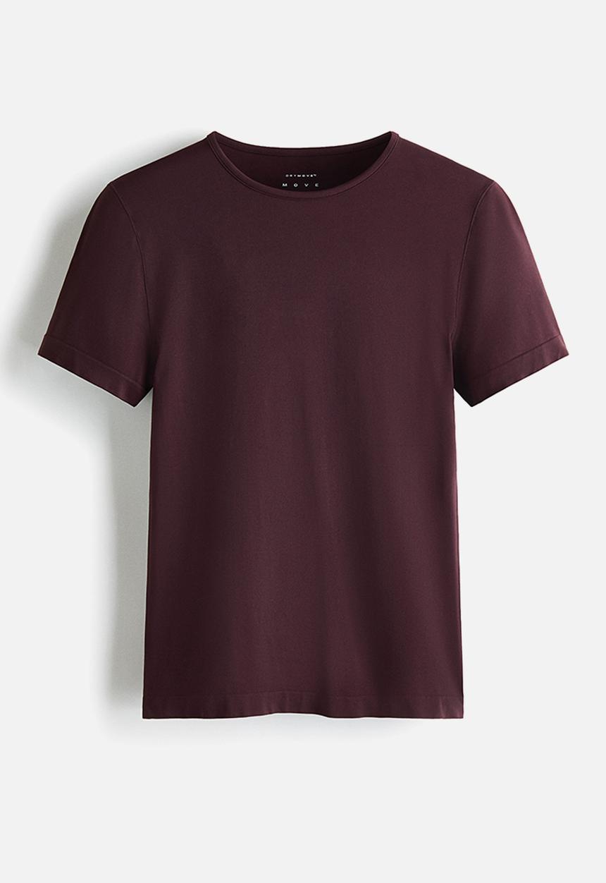 H&M - Seamless slim fit sports top with softmove - chocolate plum