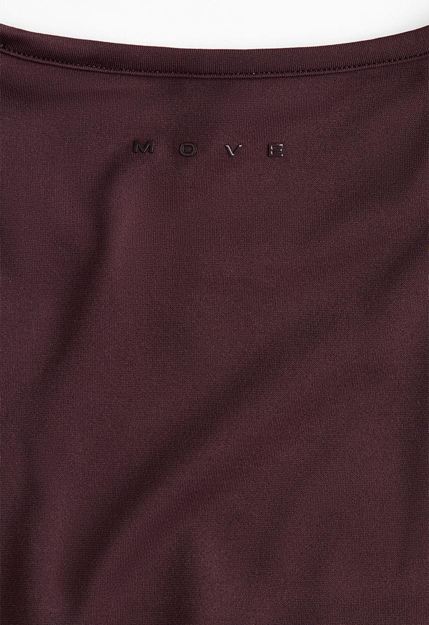 H&M - Seamless slim fit sports top with softmove - chocolate plum