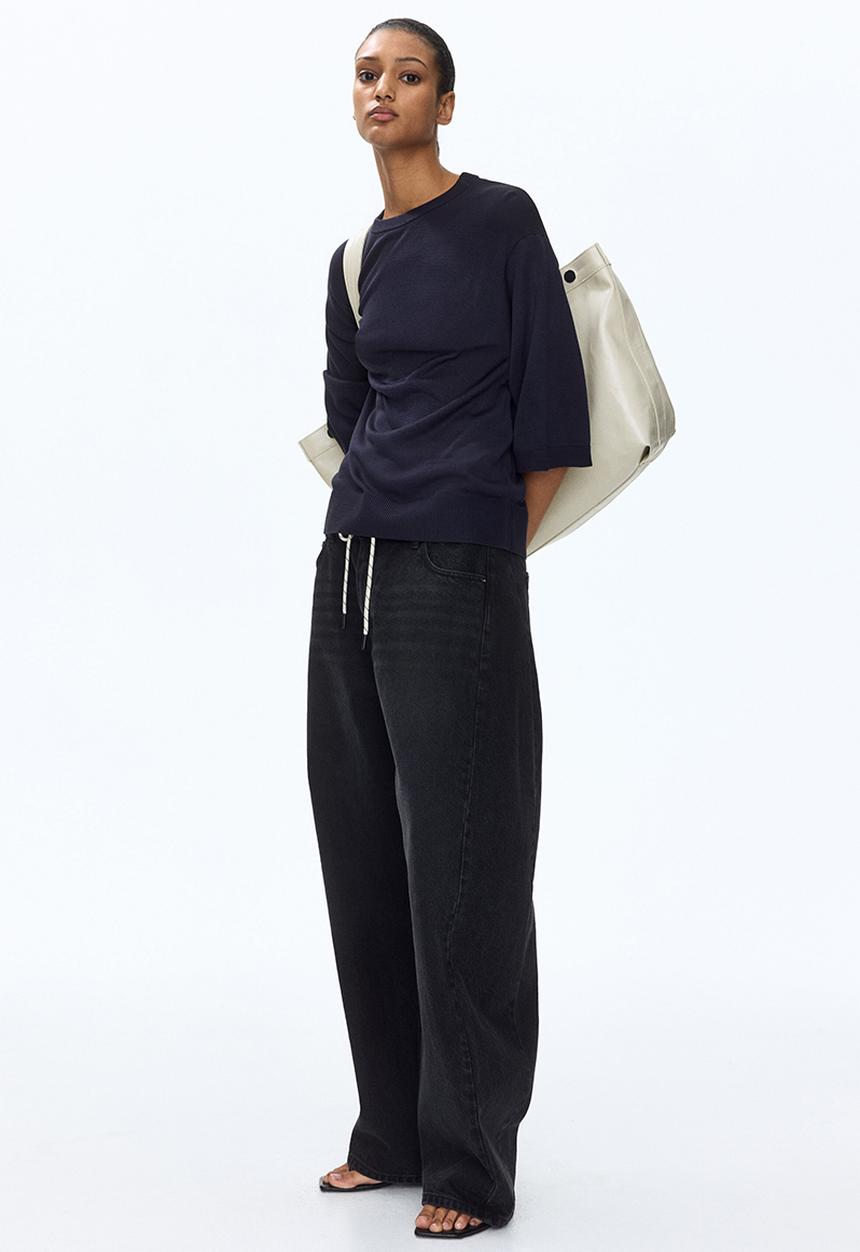 H&M - Fine-knit top - dark blue