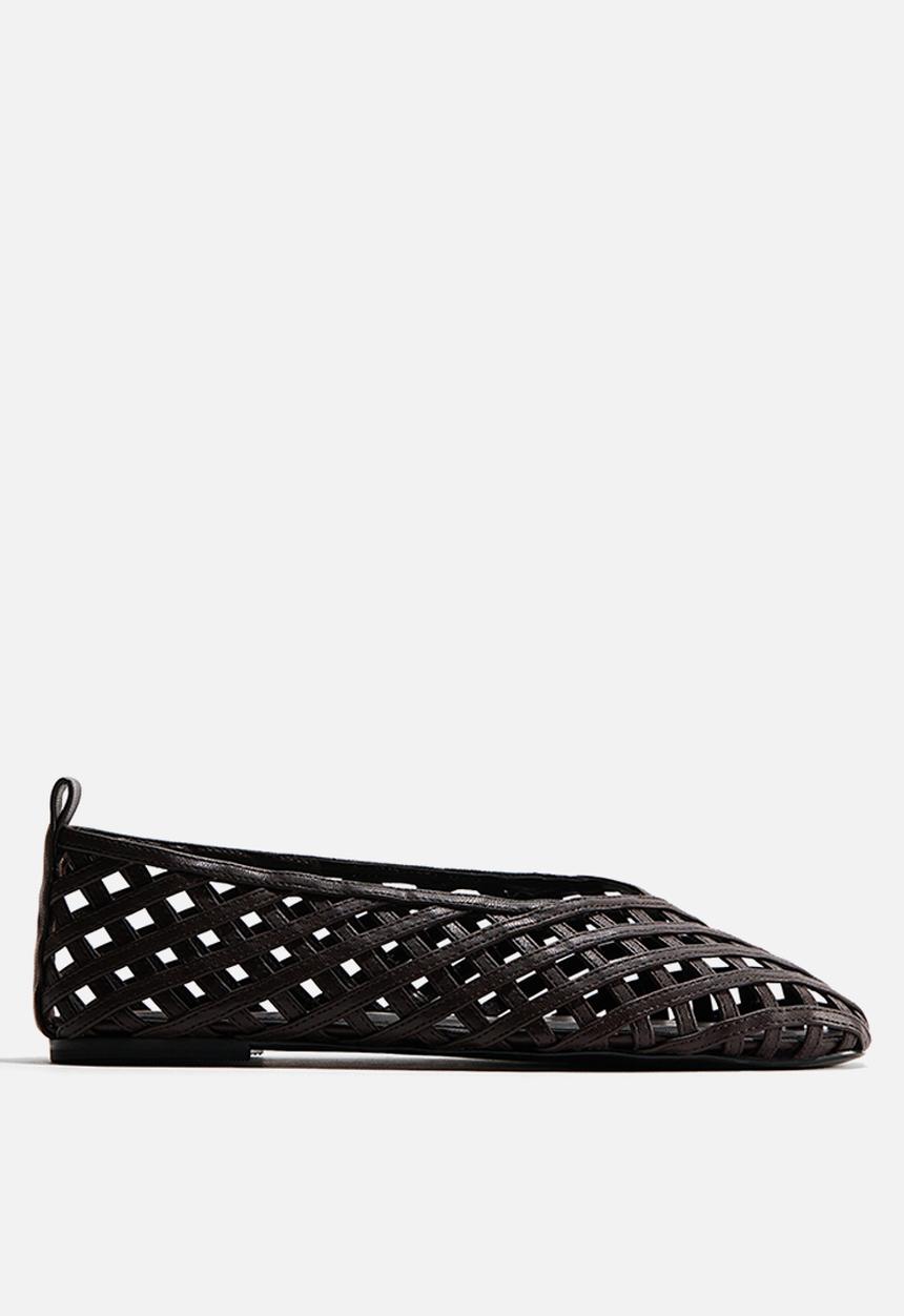 H&M - Braided-look ballet flats - dark brown